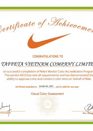 Nike VCA_Visual Color Assessment_FTC Long-An Plant