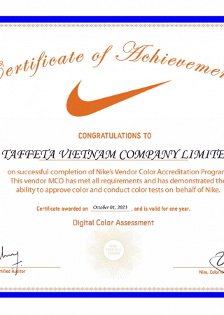 Nike VCA_Digital Color Assessmet_FTC Long-An Plant