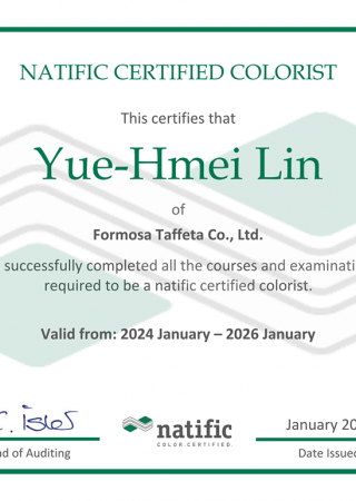 Yue-Hmei Lin, natific Certified Colorist