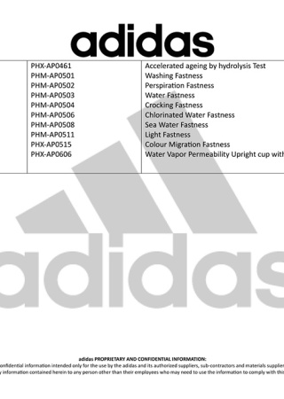 adidas Supplier's Lab Accreditation Certificate for Changshu Plant Technician